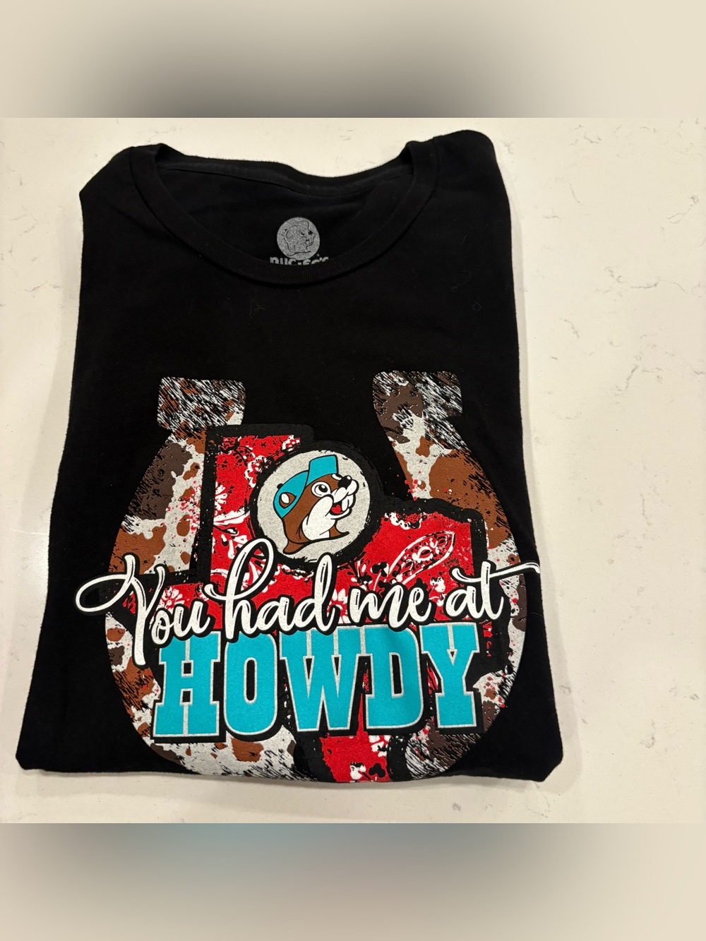 Black Short-Sleeve Graphic Tee - 'You Had Me at HOWDY'